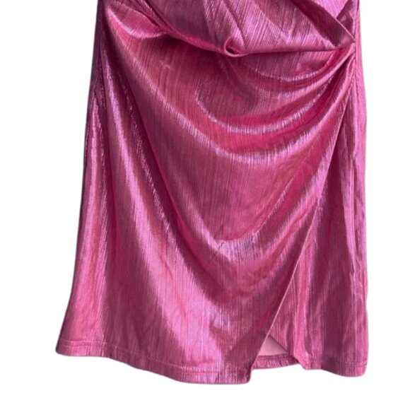 superdown Metallic Pink Missie Wrap Front Mini Dress - Picture 7 of 10